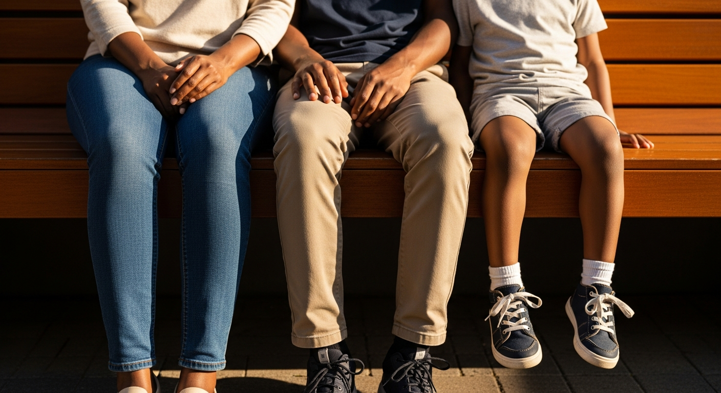 A family ready to start their new life abroad